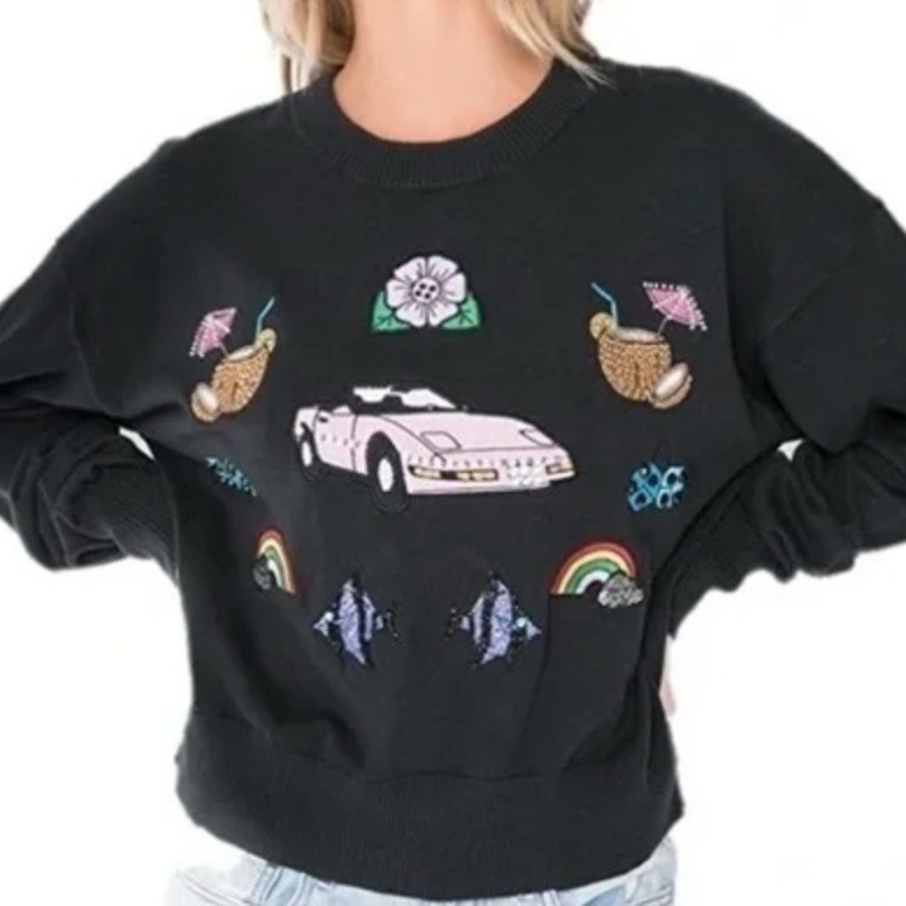 NWT Wildfox Miami‎ Getaway Charlotte Sweater SZ S